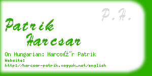 patrik harcsar business card